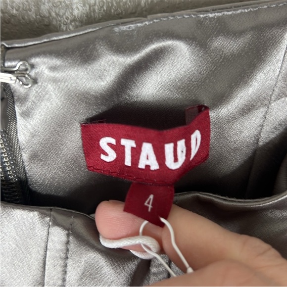 STAUD Silver Mini Dress - Picture 4 of 7